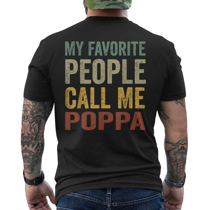 Mens My Favorite People Call Me Poppa Fathers Day Men's T-shirt Back Print