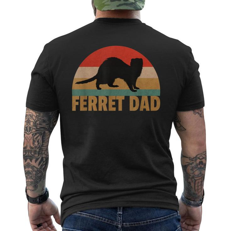 Ferret Retro Pet Ferret Dad Vintage Men's T-shirt Back Print