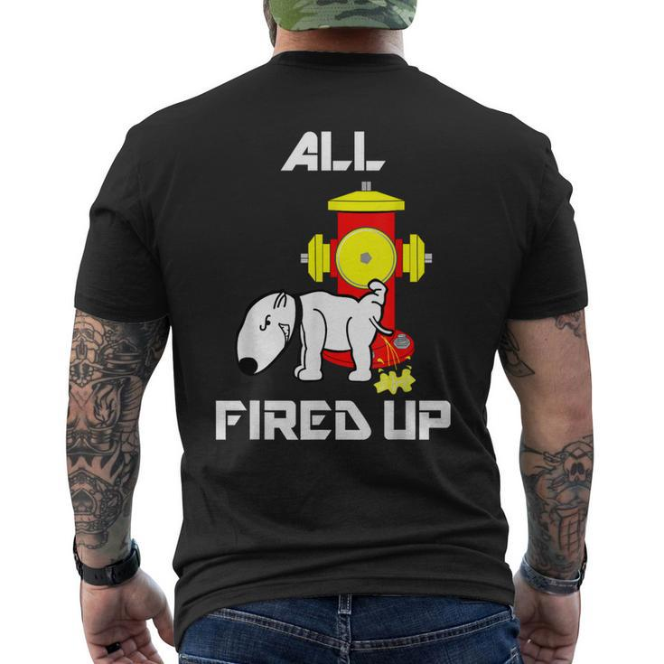Fire Hydrant Fireman Dog Fighter Firefighter Men's T-shirt Back Print
