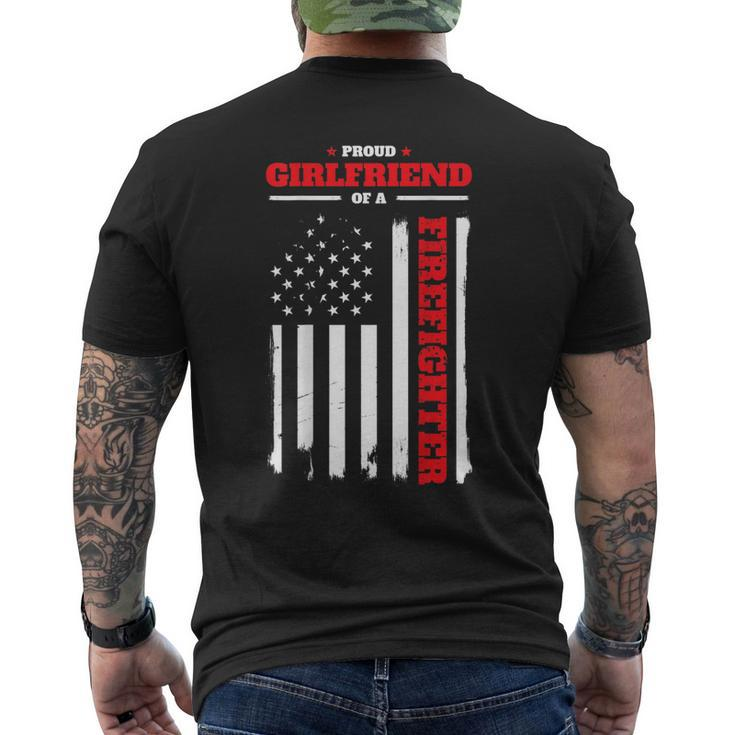 Firefighter Family Proud Girlfriend Back Print T Men's T-shirt Back Print