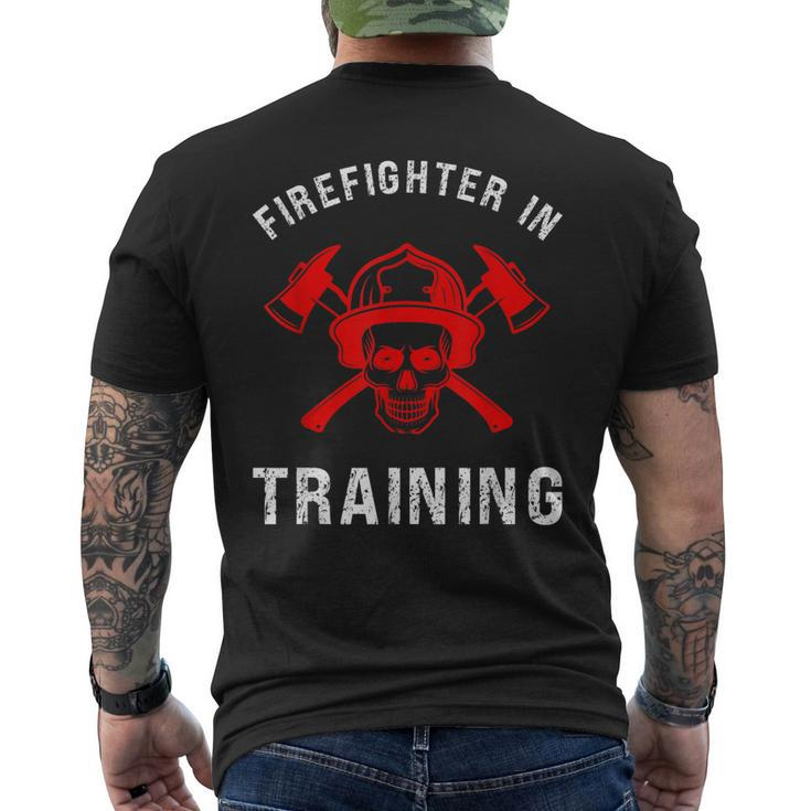 Firefighter In Training Future Fireman Fire Academy Men's Back Print T-shirt