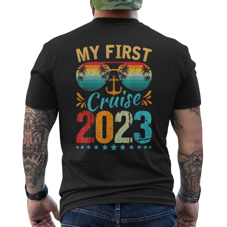 My First Cruise 2023 Family Vacation Cruise Ship Travel Men's Back Print T-shirt