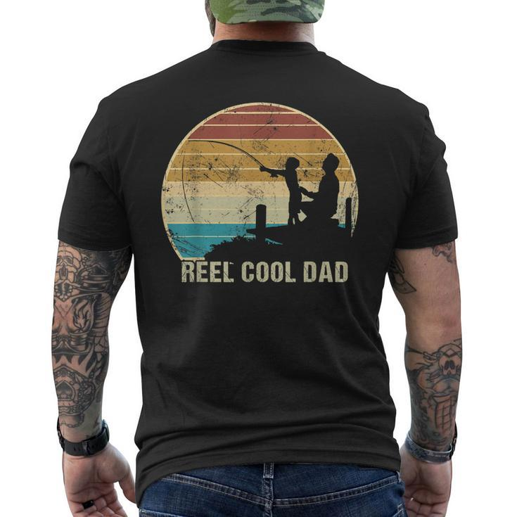 Fishing Reel Cool Dad Father And Son Fathers Day Vintage Men's T-shirt Back Print