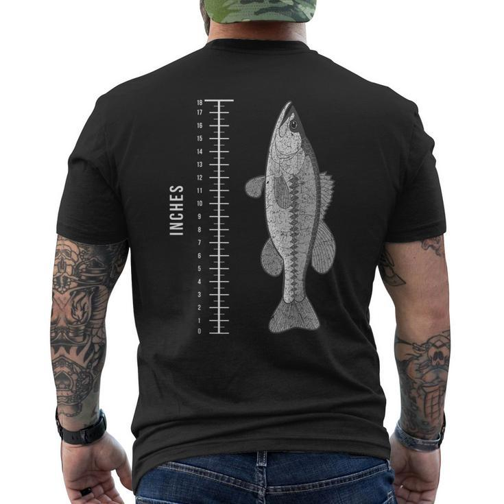 Fishing Ruler Tshirt Fishermen Bass Fathers Day Tee Men's Back Print T-shirt