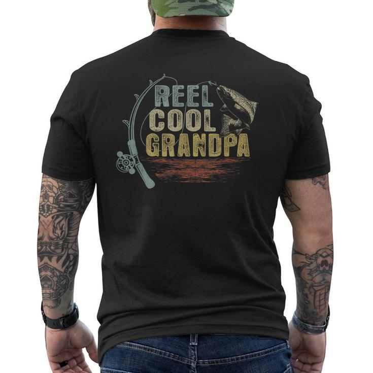 Mens Fishing Vintage Reel Cool Grandpa Men's Back Print T-shirt