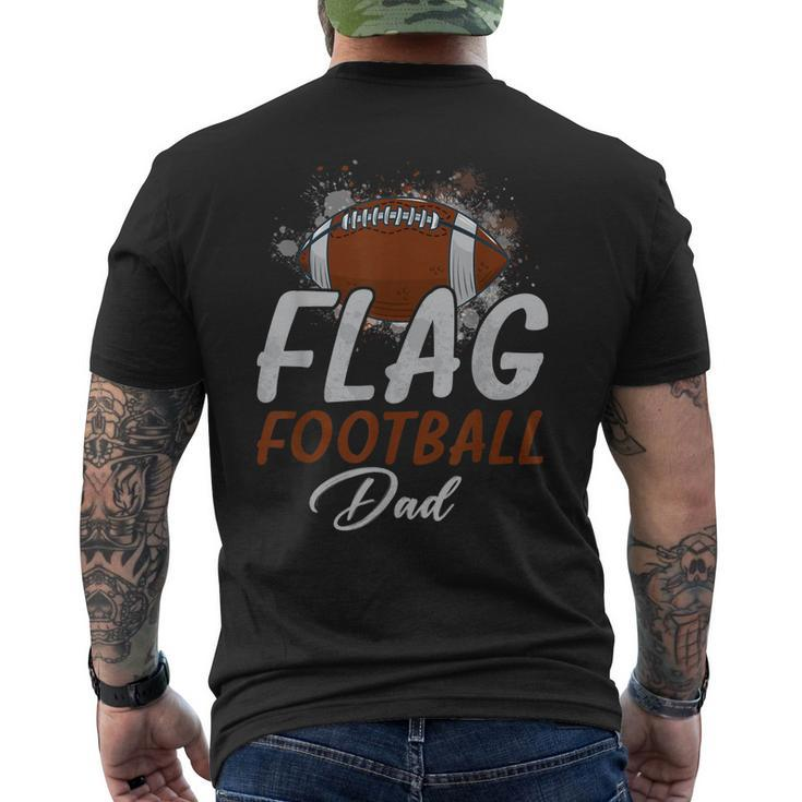 Flag Football Dad Proud Dad Of Ballers Fathers Day Men's T-shirt Back Print
