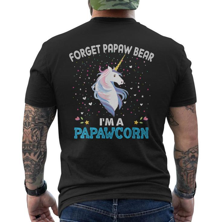 Forget Papaw Bear Im A Papawcorn Unicorn  Father Mens Back Print T-shirt