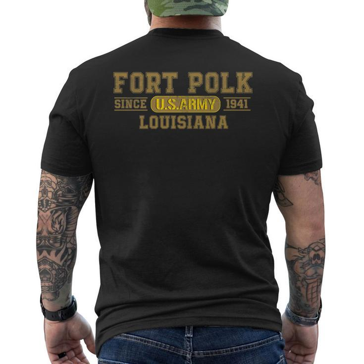 Fort Polk Louisiana Men's T-shirt Back Print