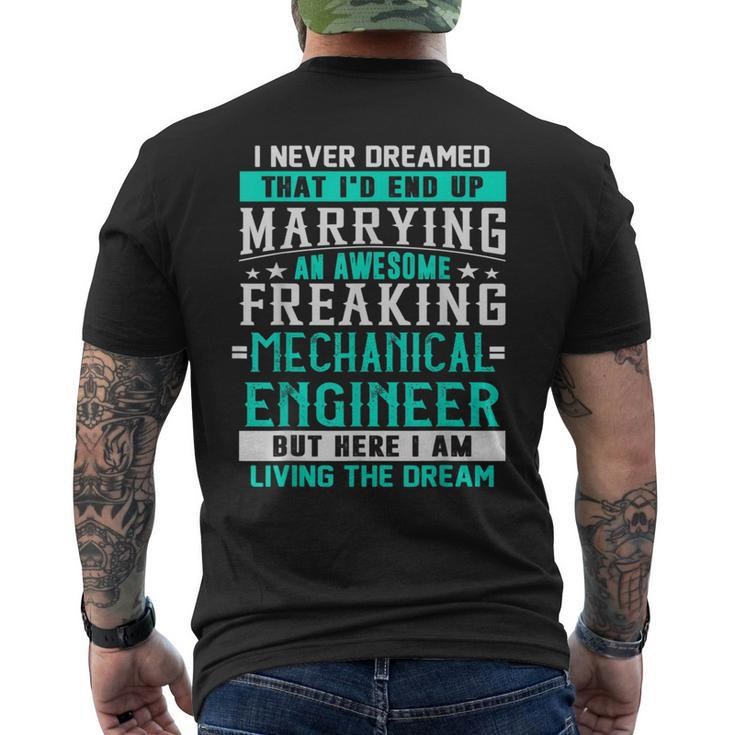Freaking Awesome Mechanical Engineer Him Her Couples Men's Back Print T-shirt