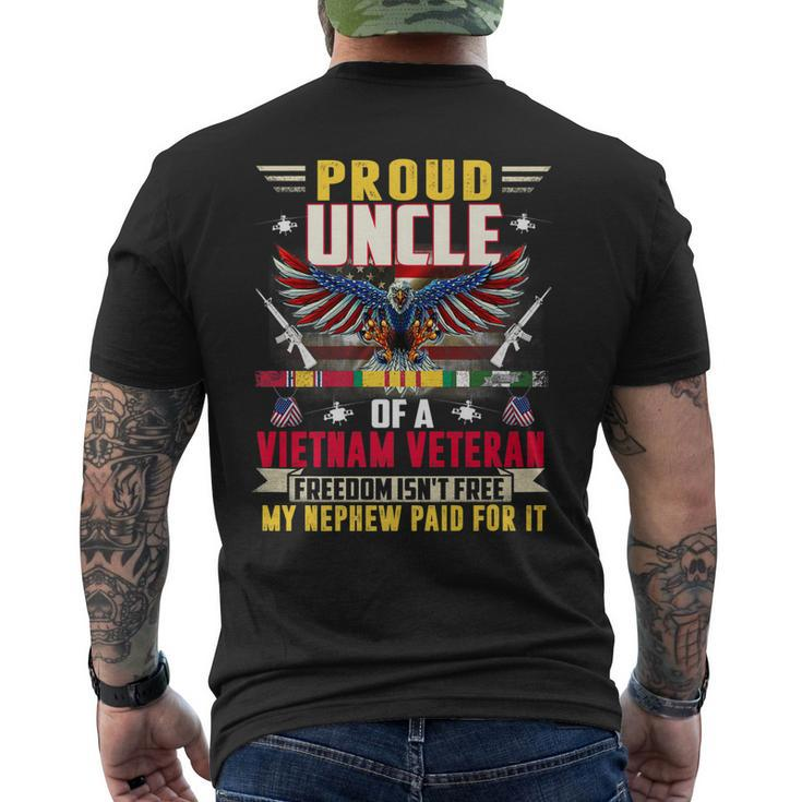 Freedom Isnt Free - Proud Uncle Of A Vietnam Veteran Nephew Men's T-shirt Back Print