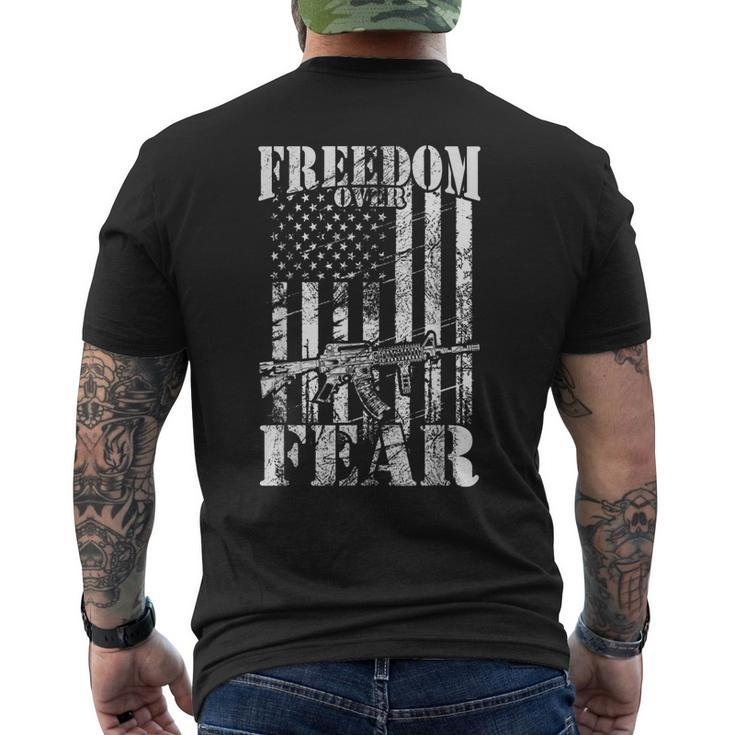 Freedom Usa America ConstitutionUnited States Of America Men's Back Print T-shirt