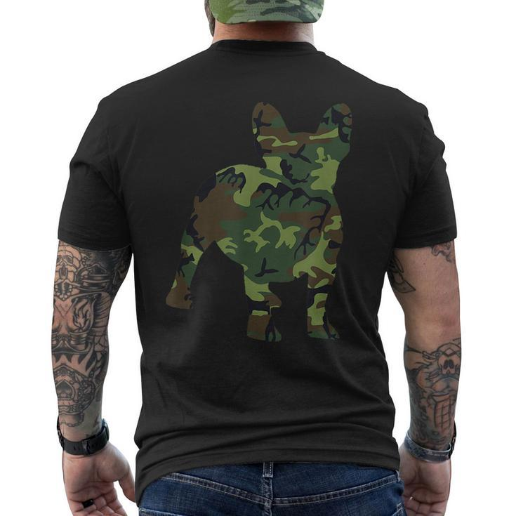French Bulldog Camouflage Dog Camo Frenchie Owner Military Men's T-shirt Back Print