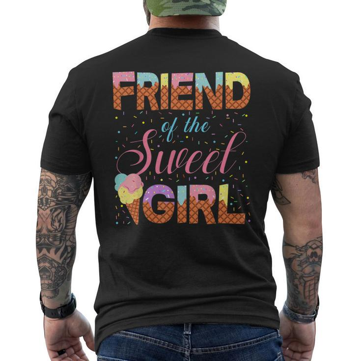 Friend Of The Sweet Girl Ice Cream Cone Popsicle Party Theme Men's Back Print T-shirt
