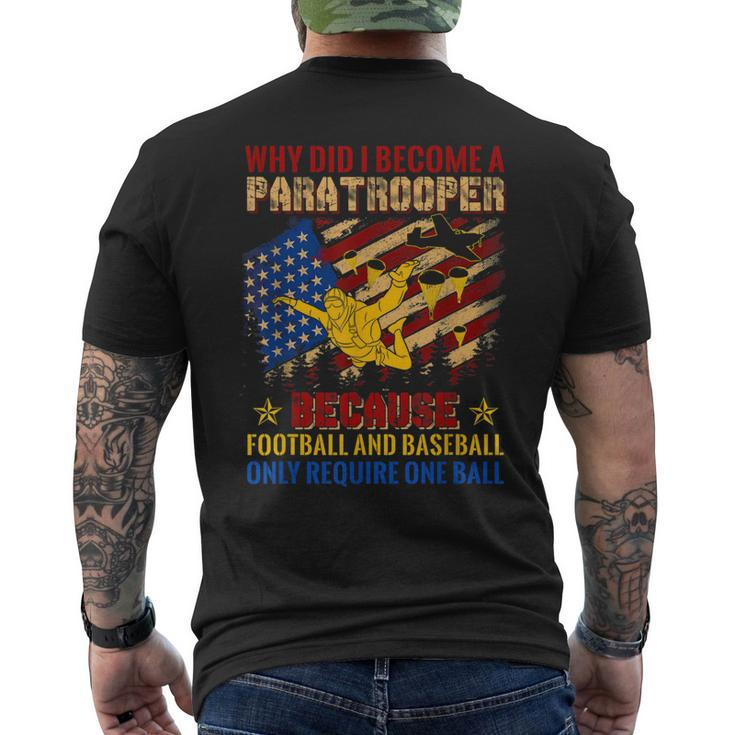 Funny 82Nd 101St Airborne Paratrooper Military Mens Back Print T-shirt