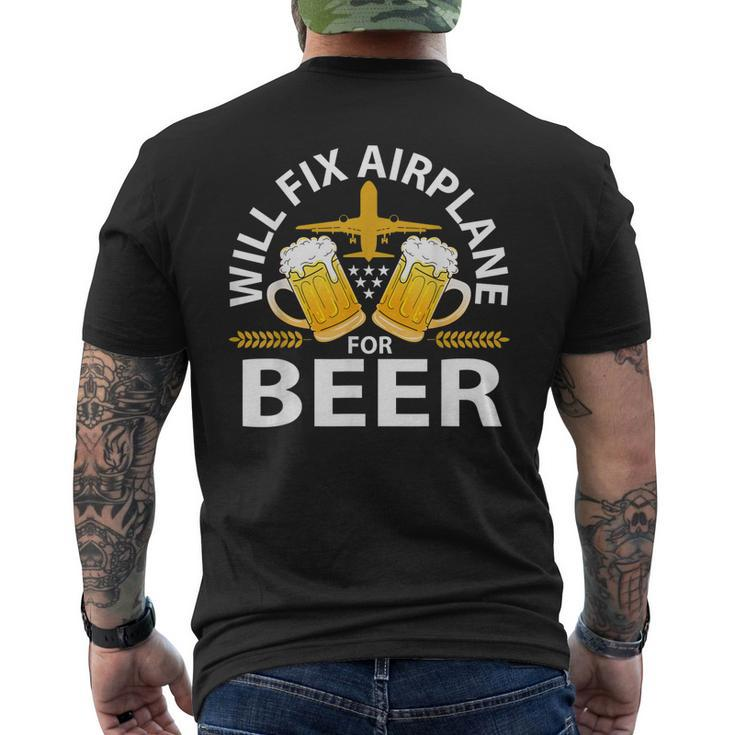 Funny Aircraft Mechanic Novelty Apparel For Engineers Mens Back Print T-shirt