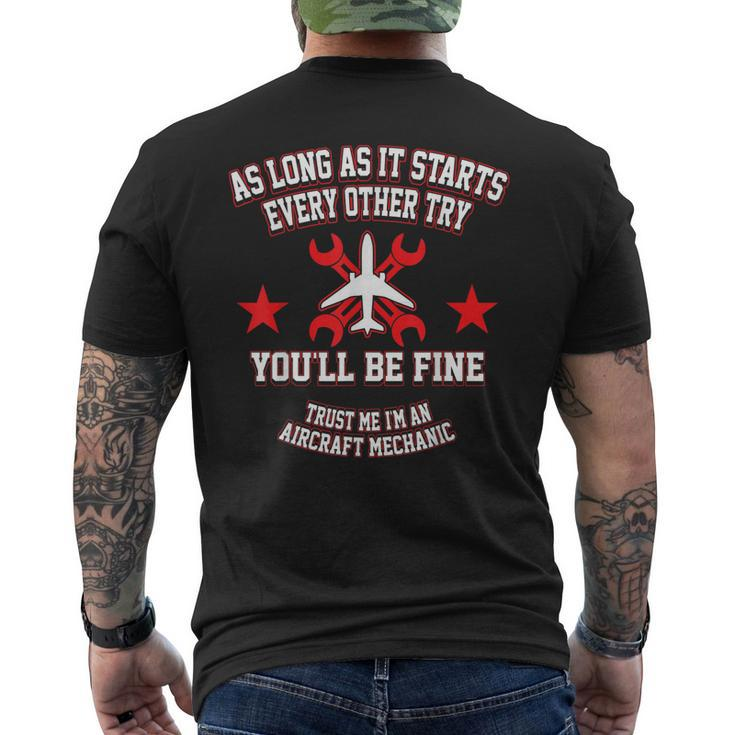 Funny Aircraft Mechanic  Trust Me Im An Aircraft M Mens Back Print T-shirt