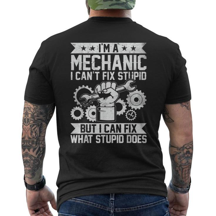 Funny Car Mechanic Engineer Men Women Kids Auto Mechanic Mens Back Print T-shirt