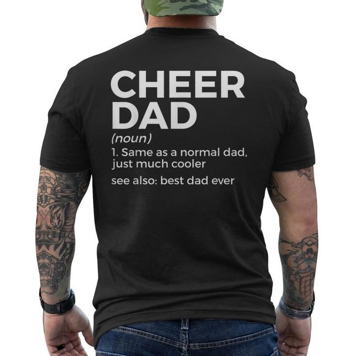 Funny Cheer Dad Definition Best Dad Ever Cheerleading Mens Back Print T-shirt