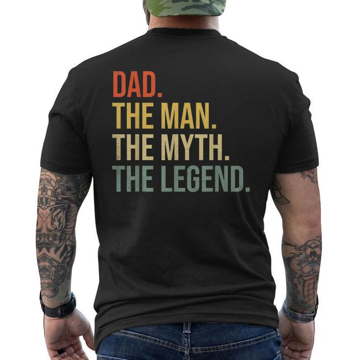 Funny Dad Fathers Day Dad The Man The Myth The Legend Gift For Mens Mens Back Print T-shirt