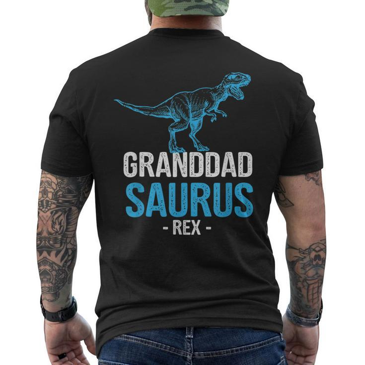 Funny Fathers Day Gift For Grandpa Granddad Saurus Rex Mens Back Print T-shirt