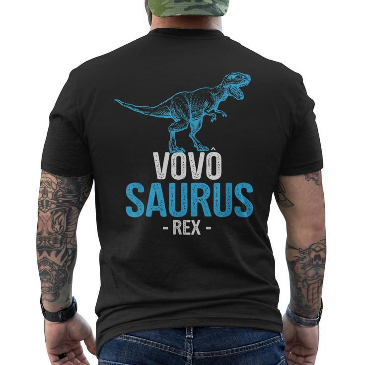 Funny Fathers Day Gift For Grandpa Vovo Saurus Rex Mens Back Print T-shirt
