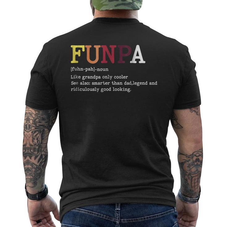 Funny Funpa Like Grandpa Cute Definition Funpa Gift Mens Back Print T-shirt