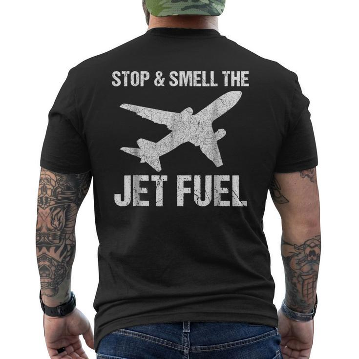 Funny Pilot  Airline Mechanic Jet Engineer Gift Mens Back Print T-shirt