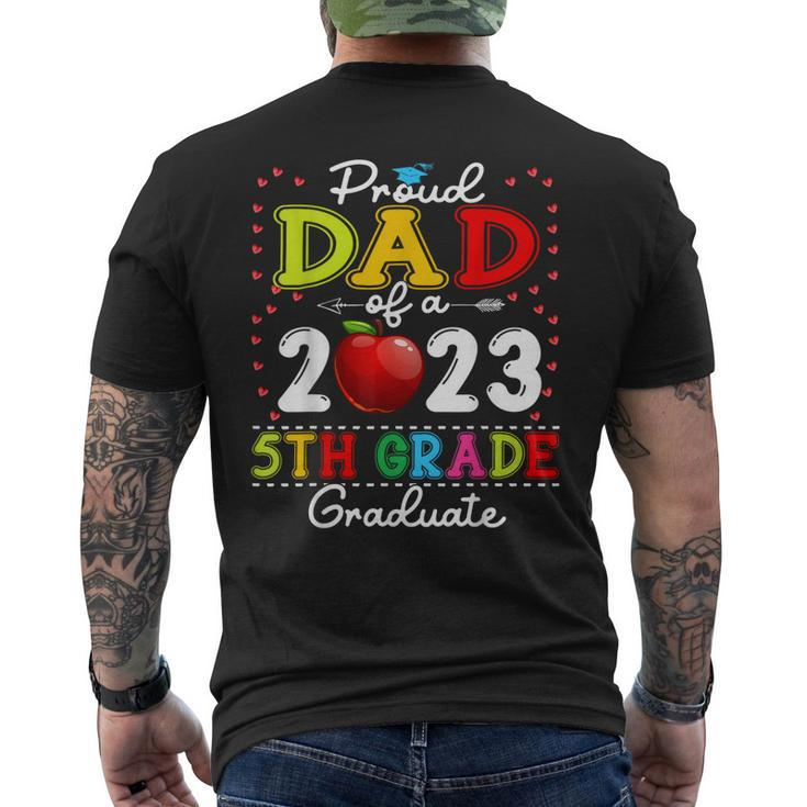 Funny Proud Dad Of A Class Of 2023 5Th Grade Graduate Mens Back Print T-shirt