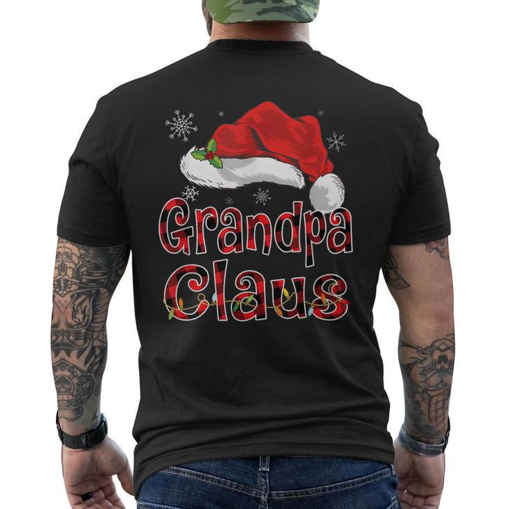 Funny Santa Grandpa Claus Red Plaid Christmas Family Gifts Mens Back Print T-shirt