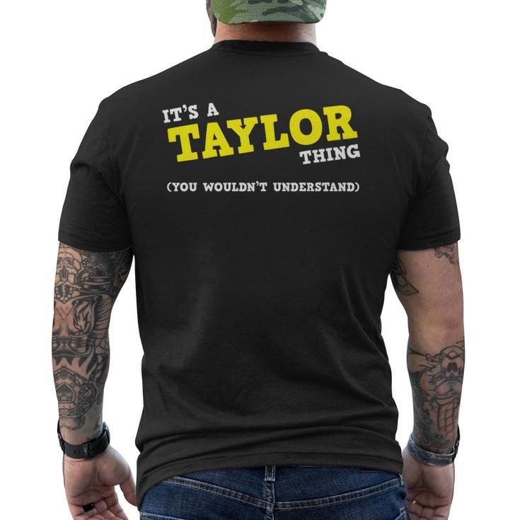 Funny Taylor Matching Group Family Name  Gifts Mens Back Print T-shirt