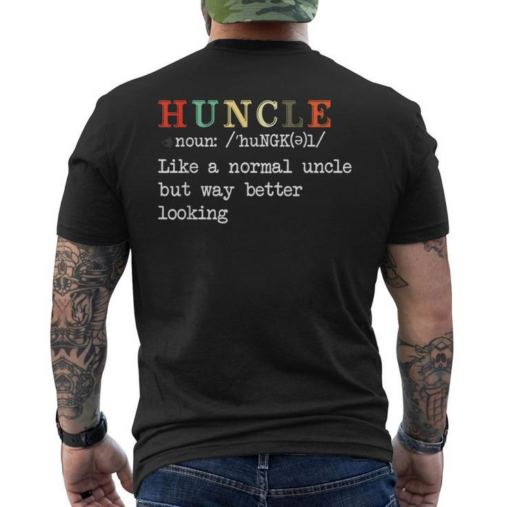 Funny Uncle Hunkle Definition Mens Boys Girls Mens Back Print T-shirt