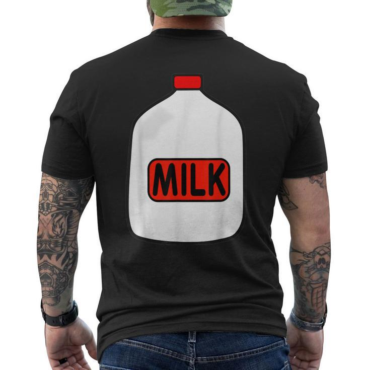 Gallon Of Milk Costume Match With Cookie Costumes Men's T-shirt Back Print