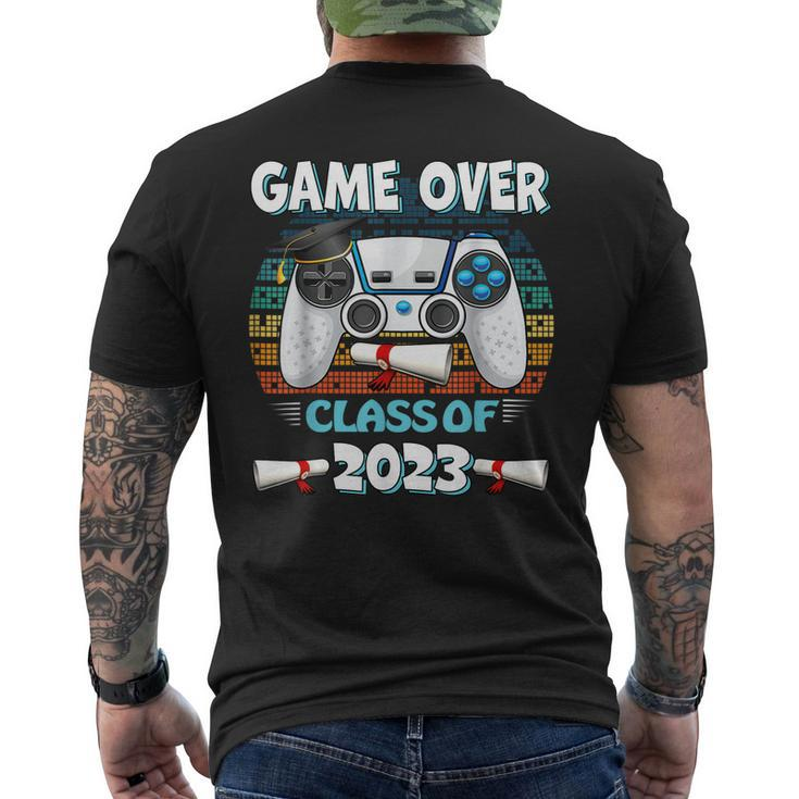 Game Over Class Of 2023 Video Gamer Graduation Gamer Men's Back Print T-shirt