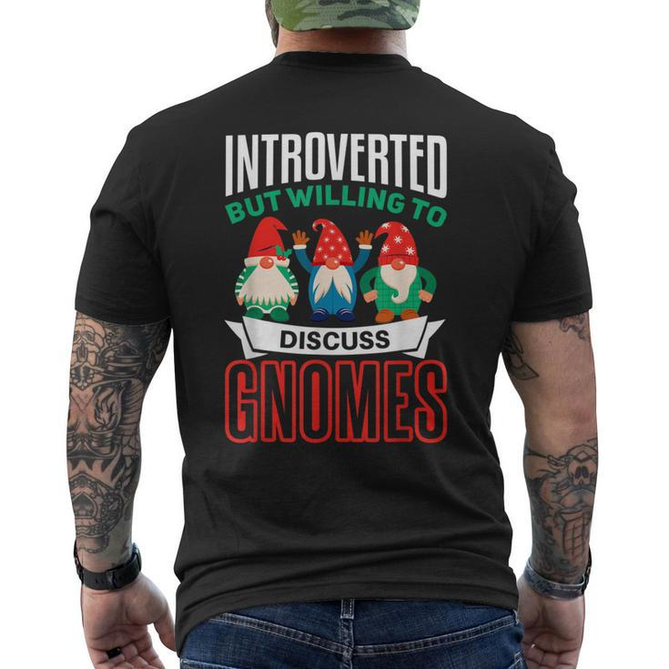 Garden Gnome Introvert Gnome Lover Men's Back Print T-shirt