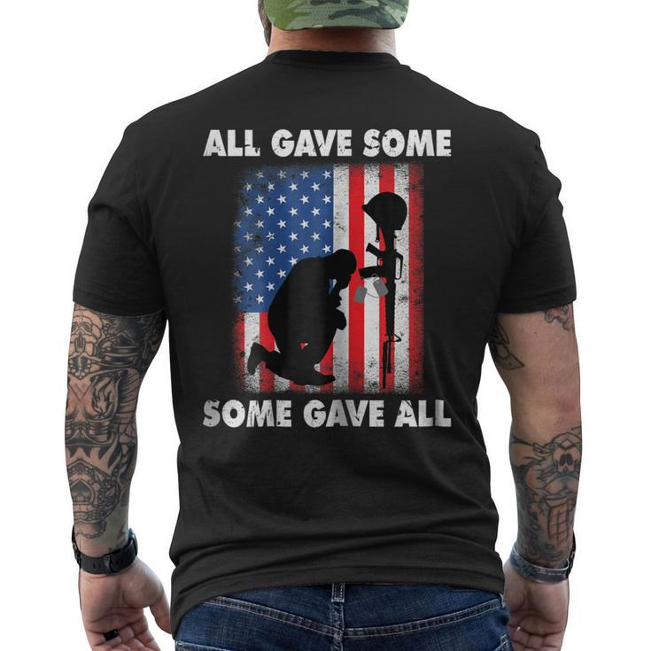 All Gave Some Some Gave All Veteran & Memorials Day Men's Back Print T-shirt