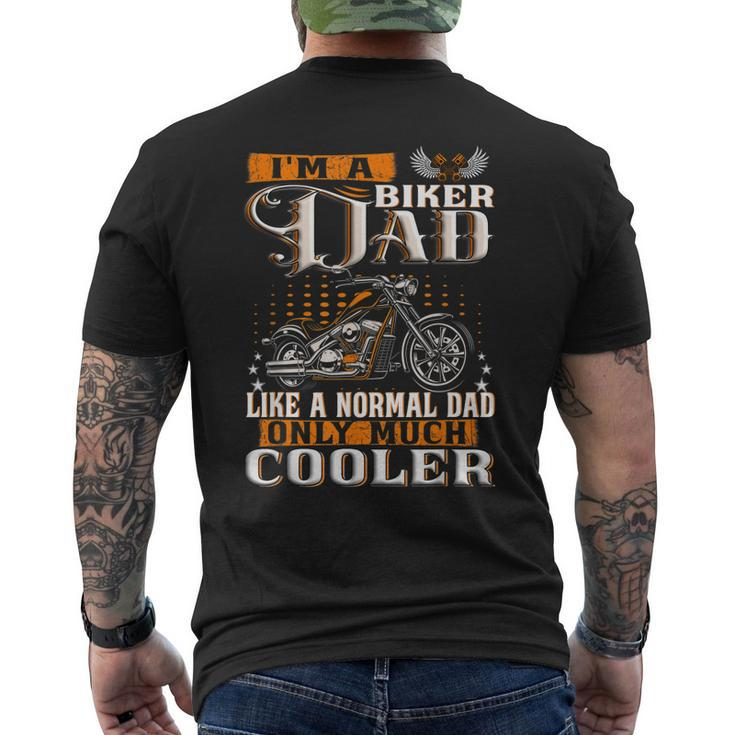 Gentlemen Im A Biker Dad Saying Motorcycle Men's Back Print T-shirt