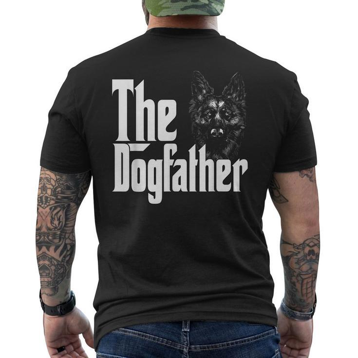 German Shepherd Dog Dad Dogfather Dogs Daddy Father Mens Back Print T-shirt