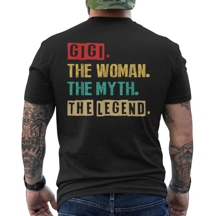 Gigi The Woman The Myth The Legend Vintage Mother Day Mens Back Print T-shirt