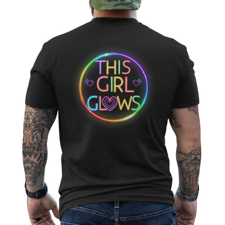 This Girl Glows Retro 80S Party Cute Men's Back Print T-shirt