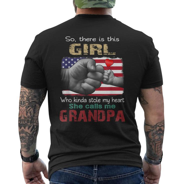 This Girl Who Kinda Stole My Heart She Calls Me Grandpa Men's T-shirt Back Print