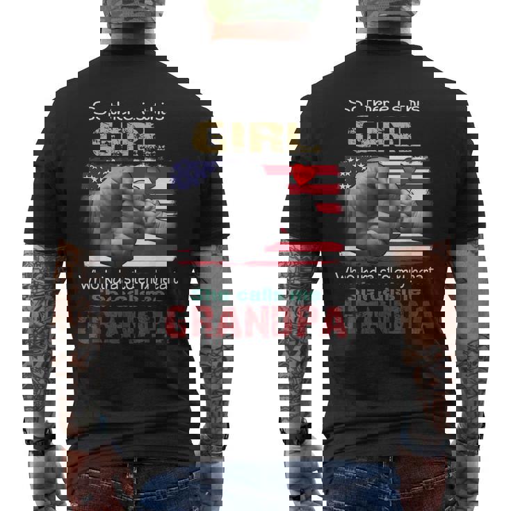 This Girl Who Kinda Stole My Heart She Calls Me Grandpa Men's T-shirt Back Print