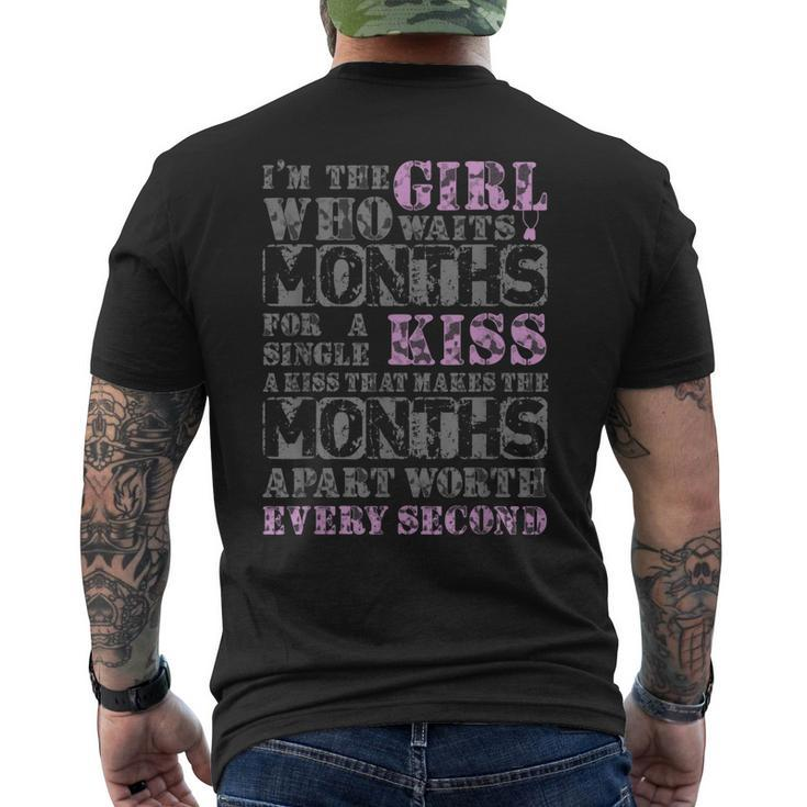 Girl Who Waits Months Military Girlfriend Apparel Men's T-shirt Back Print