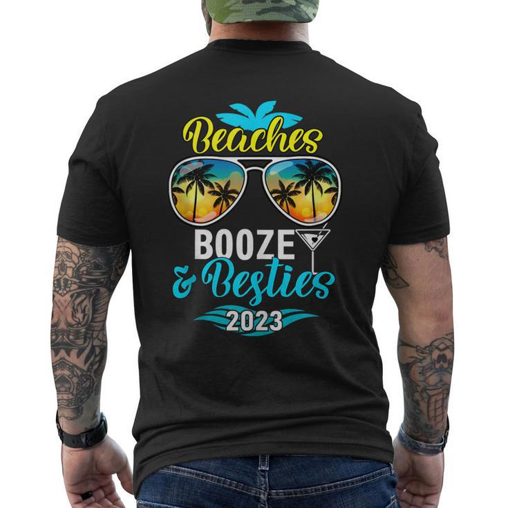 Girls Trip 2023 Bahamas Hawaii Beaches Booze And Besties  Men's Crewneck Short Sleeve Back Print T-shirt