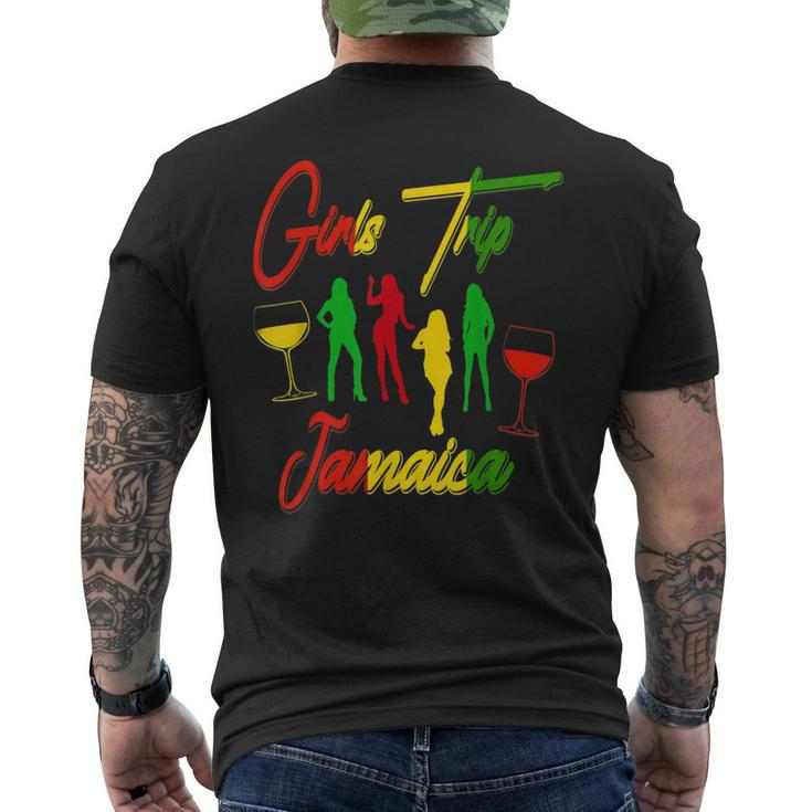 Girls Trip Jamaica Birthday Bride Squad Vacation Souvenir Men's Back Print T-shirt