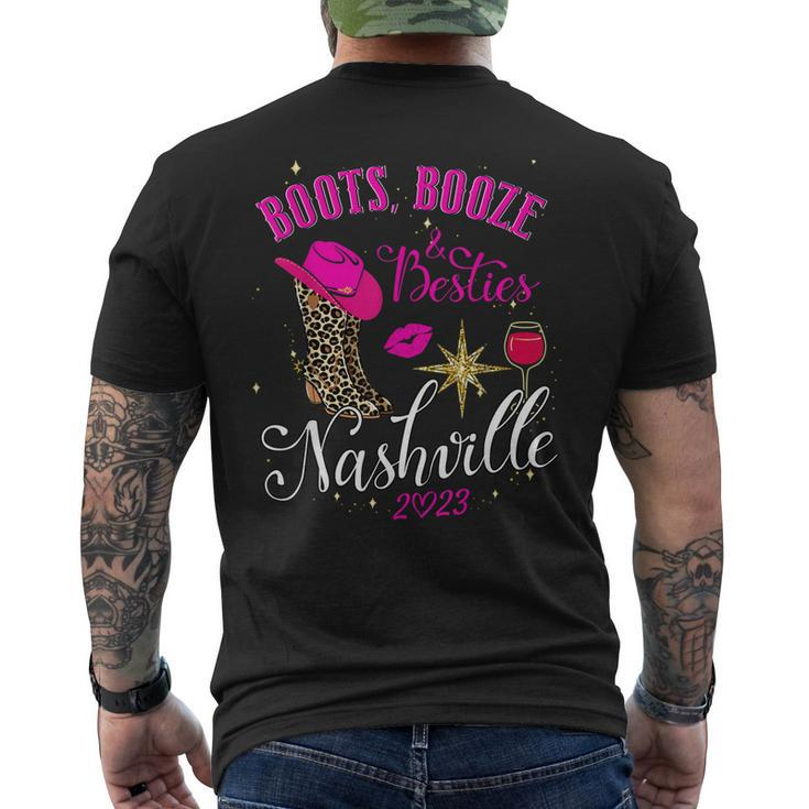 Girls Trip Nashville 2023 Boots Booze & Besties Weekend Men's Back Print T-shirt