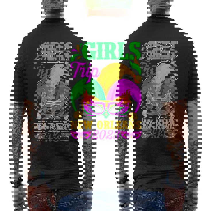 Girls Trip New Orleans 2023 Jester Mask Mardi Gras Men's Back Print T-shirt