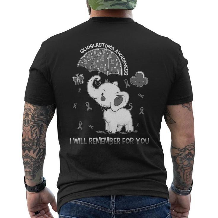 Glioblastoma Awareness Elephant Men's T-shirt Back Print