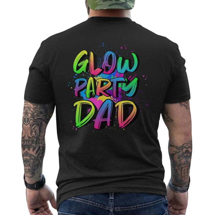 Glow Party Dad Costume 80S Glow Full Moon Party Outfit Men's Back Print T-shirt