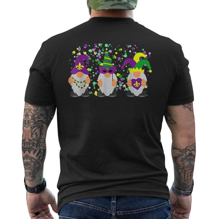 Gnomes Jester Hat Lovers Mardi Gras Day Men's T-shirt Back Print