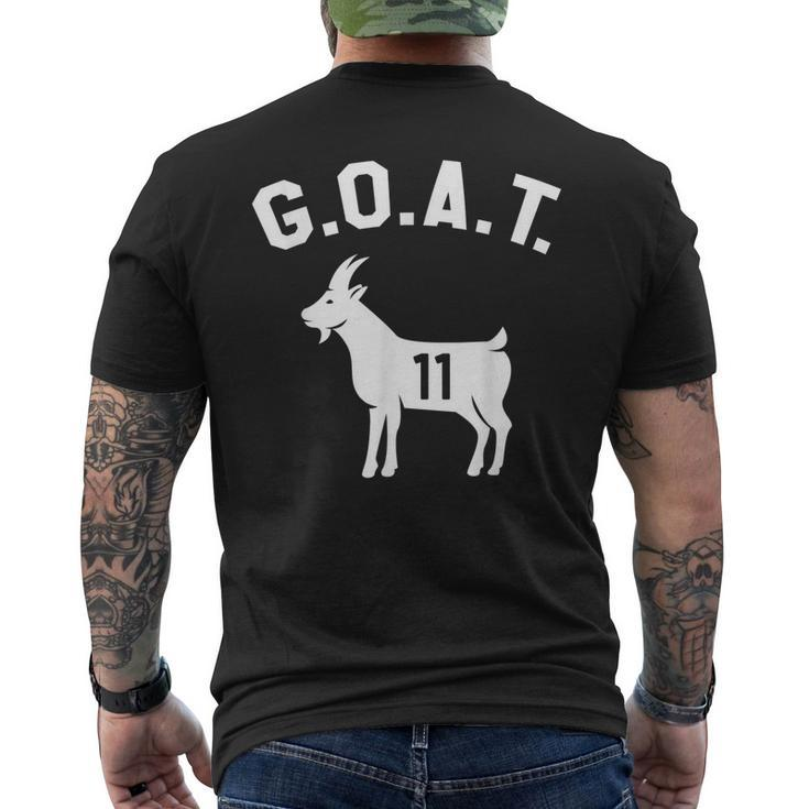Goat Number 11 Greatest Of All Time Dad Joke Mens Back Print T-shirt